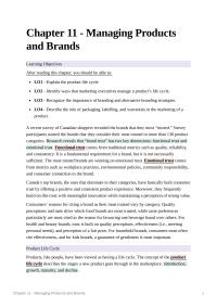Managing products and brands