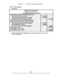 Accounting Chapter 1 Homework Reliance Financial Services Statement of Cash Flows Half Moon Realty Income Statement