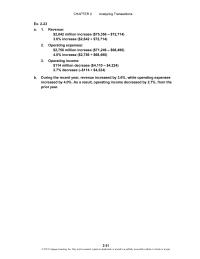 Accounting Chapter 2 Homework it is best to compare the two companies on the basis of percent changes from the prior year