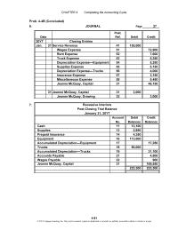 Accounting Chapter 4 Homework Accounting Cycle pro b Continued rosebud Consulting income Statement for The Month Ended April 30 20y9fees