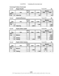 Accounting Chapter 4 Homework Accounts Receivable Accumulated Depreciation Wages Payable Peyton Smith, Capital&nbsp;