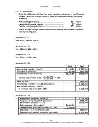 Accounting Chapter 7 Homework Cost Merchandise Available For Sale units Available For Sale weighted Average Unit Cost&nbsp;