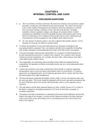 Accounting Chapter 8 Homework Finally The Trader Had Had Take Required Vacation time Managers May Have Been