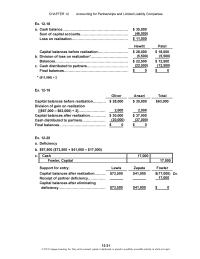 Accounting Chapter 12 Homework Equity Eric Keene Capital Renee Wallace Capital total Partners Equity total Liabilities And Partners Equity