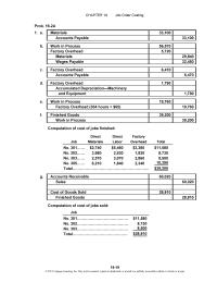 Accounting Chapter 19 Homework Inc The graph of job costs for Product CCR indicates two significant trends in job cost