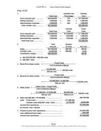 Accounting Chapter 21 Homework The company should determine the sales potential if the additional product is produced and then evaluate the advantages and disadvantages
