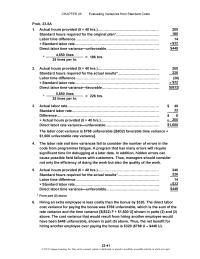 Accounting Chapter 23 Homework Favorable total Direct Labor Cost Variance direct Labor direct Labor Rate Variance Direct Labor Time cost