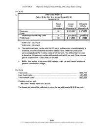 Accounting Chapter 25 Homework Unit Volume unit Cost c the Factory Overhead Allocated Each Product The Basis Direct