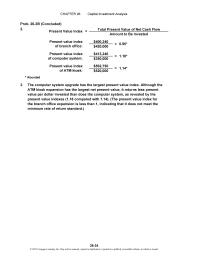 Accounting Chapter 26 Homework Instead Of discussing Assumptions Jerrod Stated What The Assumptions Are And How They are