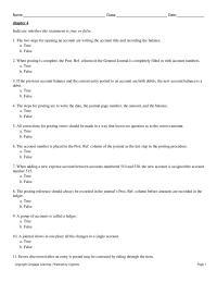 Accounting Chapter 4 1 Post Ref Column Shows a The Date The Entry b That Work That Journal&nbsp;When adding a new expense account between accounts numbered