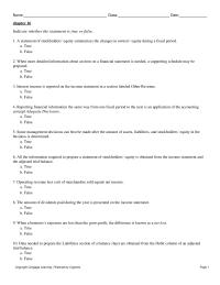 Accounting Chapter 16 1 Total operating expenses on an income statement are deducted from gross profit to find income from operations