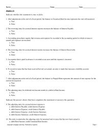 Accounting Chapter 21 1 The Entry Journalize Adjusting Entry For Interest Income Isa Debit Income Summary