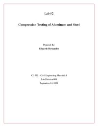 Compression Testing of Aluminum and Steel