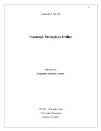 Discharge Through An Orifice