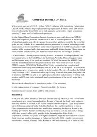 Company Profile Of Amul