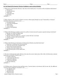 Finance Chapter 3 Economic Efficiency Strong form Efficiency Semi strong form Efficiency Weak form Efficiency Realtime