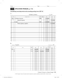 Accounting Chapter 4 Homework Vivian Lynum, Capital Accounts Receivable—Clara Walthers Journalizing correcting entries and correcting posting errors