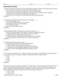 Finance Chapter 8 Stock 527 Percent Which The Following Statements About The Stocks Correct Stock