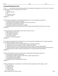 Finance Chapter 16 To achieve this growth in sales, however, the firm must purchase an amount of plant and equipment that is more than double