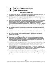 Accounting Chapter 5 Homework Fudge The Non a b c system Assigns All Overhead Costs Including Setup Costs Using Oven