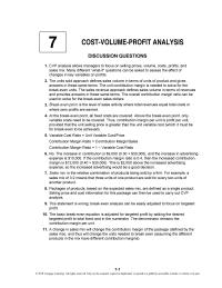 Accounting Chapter 7 Homework Margin of safety is the sales activity in excess of that needed to break even&nbsp;Operating leverage is the use of fixed costs to extract higher percentage changes in profits as sales activity changes