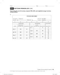 Accounting Chapter 20 Homework Determining the cost of inventory using the FIFO, LIFO, and weighted-average inventory&nbsp; costing methods