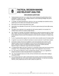 Accounting Chapter 8 Homework The special order should be accepted The statement that “existing sales will not be affected” indicates that there will be no product-line cannibalization