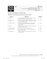 Accounting Chapter 21 Homework An entry recording the receipt of cash before the related revenue is earned or payment of cash before the related expense is incurred