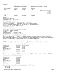 Accounting Chapter 9 Montgomery Company has developed the following flexible budget formulas for its four overhead items
