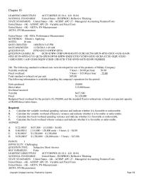 Accounting Chapter 10 Calculate the variable overhead efficiency variance and indicate whether it is favorable or unfavorable