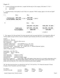 Accounting Chapter 15 Using The Information Provided Above Compute The Following For Each Company December