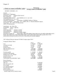 Accounting Chapter 15 6 Year Dividends Common Stock Amounted 320400 And Dividends Preferred Stock Amounted 45000