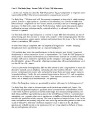 Business Ethics Chapter 3 Homework The Body Shop Was Acquired Byloral5 During Part How Does The Body