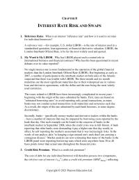 International Business Chapter 8 Homework Interest Rate Futures Strategies What Would The Preferred Strategy For A borrower Paying