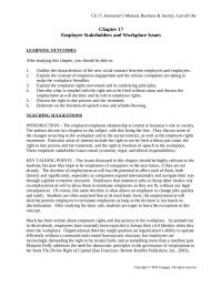 Business Ethics Chapter 17 Homework Us Jobs And Control Fixed Costs question Explain The Employment at will Doctrine And Describe