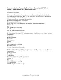 International Business Chapter 4 Stakeholder Capitalism Model Those Types MNES Dominate Their Global Industry Segments Clearly