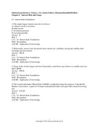 International Business Chapter 8 This Can Result Changing Fees Changing Interest Rates Altered Credit Line Commitments