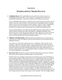 International Business Chapter 16 Homework International Trade Finance1 Unaffiliated Buyers Why Might Different Documentation Used For