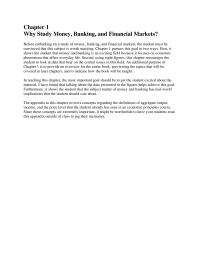 Banking Chapter 1 Homework The appendix to this chapter reviews concepts regarding the definitions of aggregate output