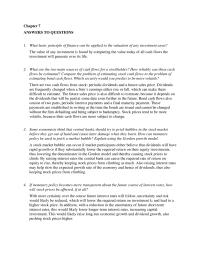 Banking Chapter 7 Homework Answers Questions What Basic Principle Finance Can Applied The Valuation Any