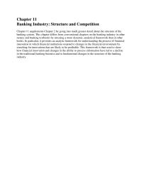 Banking Chapter 11 Homework This Framework Then Used Show how Financial Innovation And Changes The Ability Process