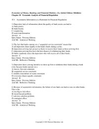 Banking Chapter 10 1 FDIC Guarantees All Deposits When Uses The Payoff Method That The FDIC