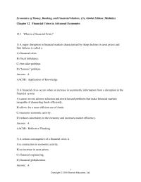 Banking Chapter 12 1 Answer Reflexive Thinking Uncertainty About Banks Health Causes Depositors Begin Withdraw