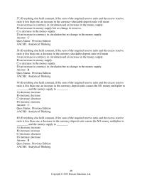 Banking Chapter 15 3 37 Everything Else Held Constant The Sum The Required Reserve Ratio And