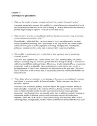 Banking Chapter 17 Homework First Off The Central Bank Can Communicate Information About The Expected Path