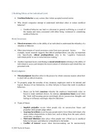 Business Ethics Chapter 2 Homework Unethical behavior can lead to a decrease in general well-being as a result of the trauma and stress associated with either being victimized or committing unethical behavior
