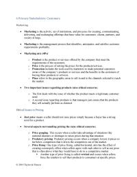 Business Ethics Chapter 6 Homework Predatory pricing: Predatory pricing occurs when a company lowers it prices so far below competitors that it drives the competitors out of the market