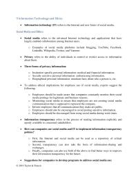 Business Ethics Chapter 9 Homework&nbsp;Employees should be made aware that companies constantly monitor their social media postings for legitimate and business reasons.