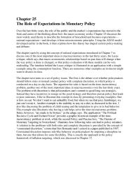 Banking Chapter 25 Homework Ben Bernanke And Coined Paper Published 1997 constrained Discretion Imposes Rule like Behavior Policymakers