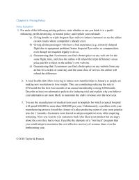 Marketing Chapter 6 Homework Giving double or triple frequent flyer miles to induce customers to try the airline on new routes where competitor’s already exist